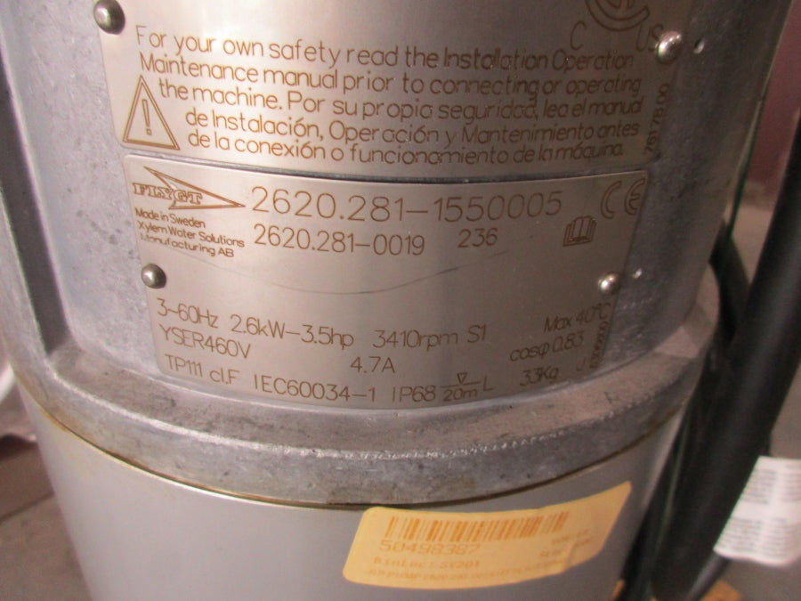 FLYGT 2620.281-1550005 460V 4.7A NSNP