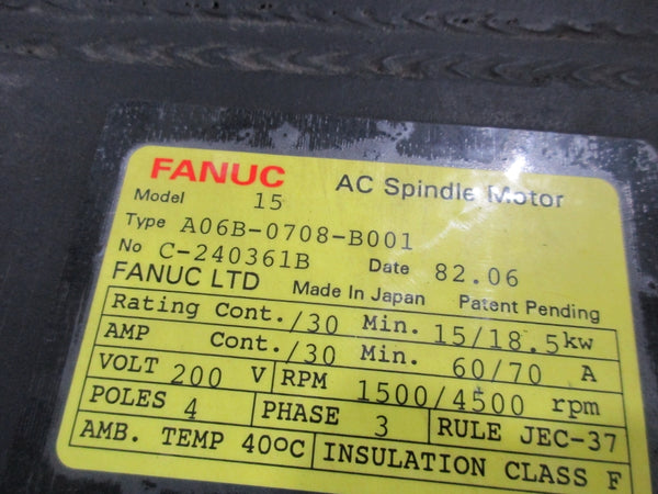 FANUC A06B-0708-B001 200V60/70A NSNP