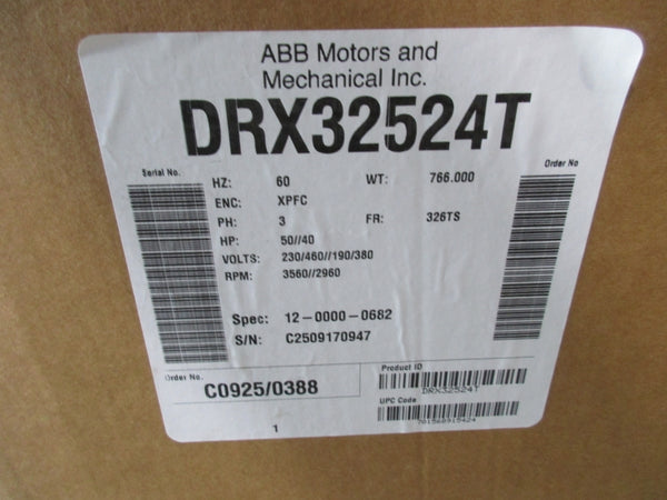 BALDOR DRX32524T 230/460//190/380V 112/56//108/54V 112/56//108/54A NSMP