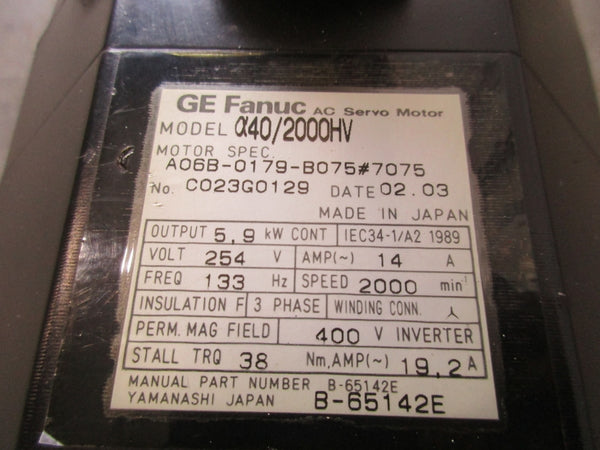 GE FANUC A06B-0179-B075#7075 254V 14A UNMP