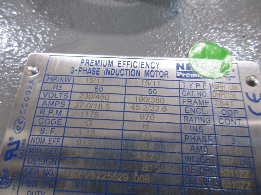 WESTINGHOUSE DHP0156 15HP 230/460V 37.0/18.5A NSMP