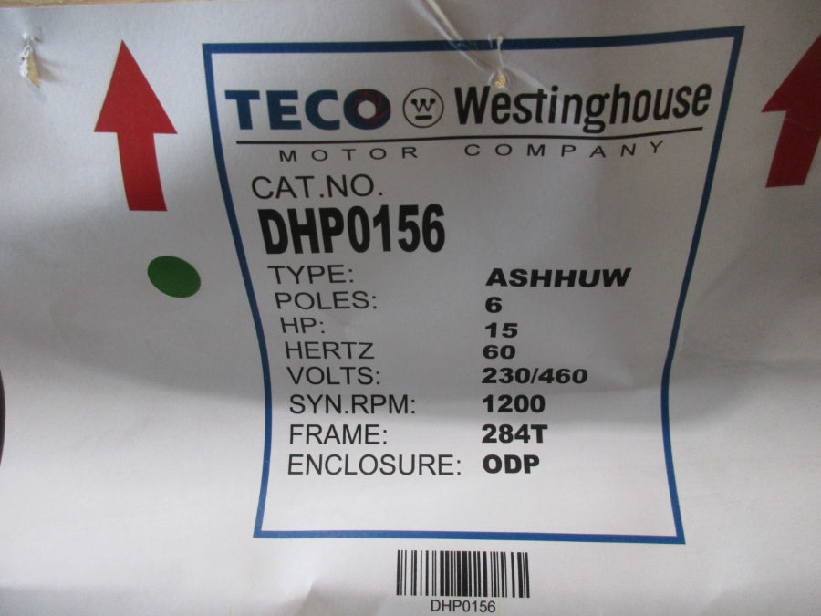 WESTINGHOUSE DHP0156 15HP 230/460V 37.0/18.5A NSMP