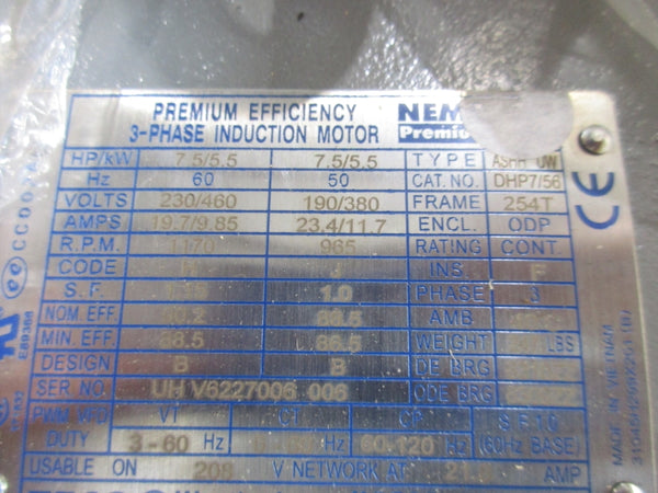 WESTINGHOUSE DGP7/56 7.5HP 230/460V 19.7/9.85A NSMP
