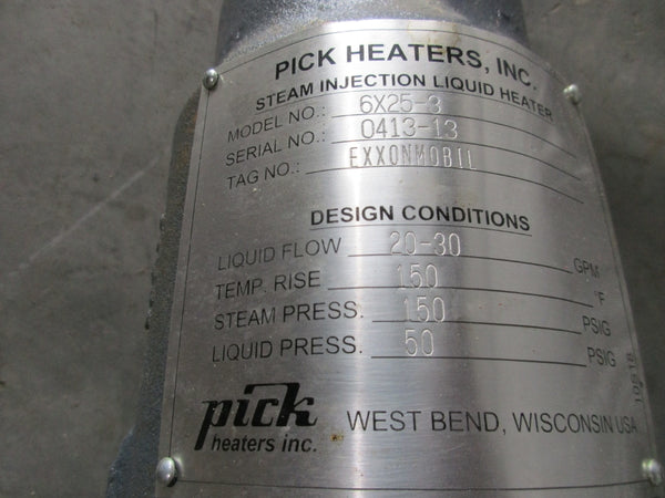 PICK HEATERS 6X25-3 150PSI NSNP