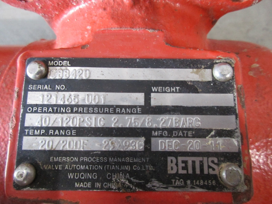 BETTIS CBB420 ACTUATOR WITH 13" VALVE 40/120PSI UNMP