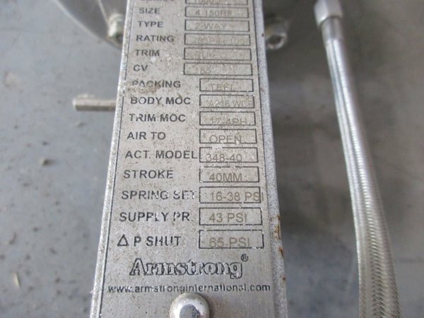 ARMSTRONG CV1500 4" 150RF 348-40  NSNP