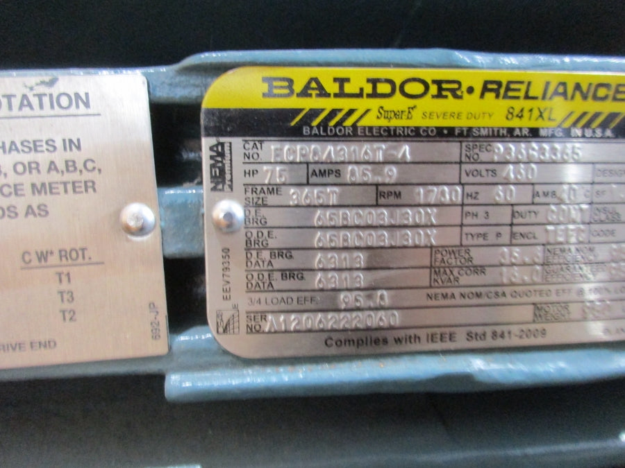 BALDOR ECP84316T-4 460V 85.9A NSMP