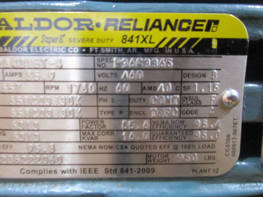BALDOR ECP84316T-4 460V 85.9A NSMP