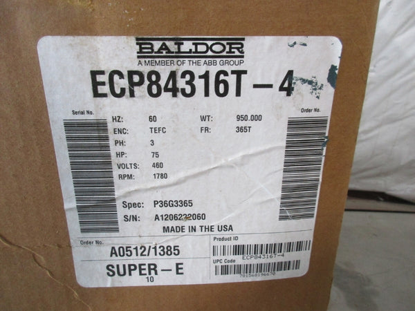 BALDOR ECP84316T-4 460V 85.9A NSMP