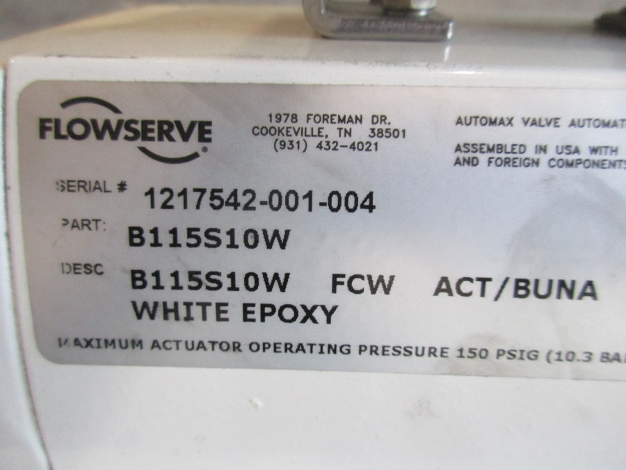 FLOWSERVE B115S10W W/ NXVU2FN-17-0J3S2ERN 24VDC .12A 150PSI NSNP