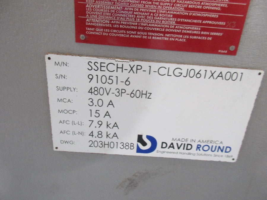 DAVID ROUND SSECH-XP-1-CLGJ061XA001 480V 3.0A NSNP