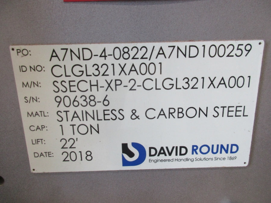 DAVID ROUND SSECH-XP-2-CLGL321XA001 1 TON  CLGL321XA001 NSNP