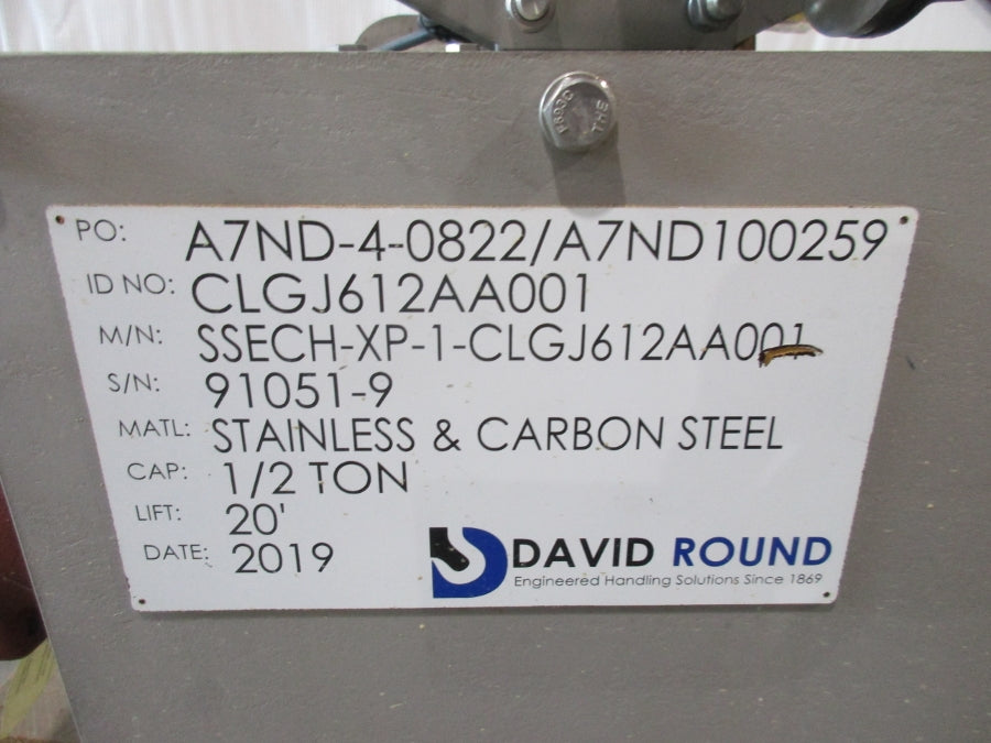 DAVID ROUND SSECH-XP-1-CLGJ612AA001 1/2 TON CLGJ612AA001 NSNP