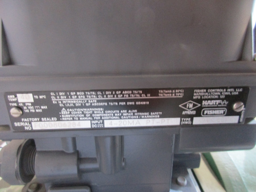 FISHER 8580 SIZE 3 TYPE 2052 DVC FV11369 58PSI 3" NSNP