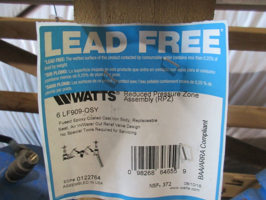 WATTS 6LF909-OSY 175PSI 6" NSMP