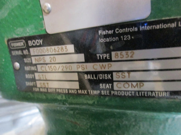 FISHER 8532 SIZE 3 TYPE 2052 SST 58PSI NSNP