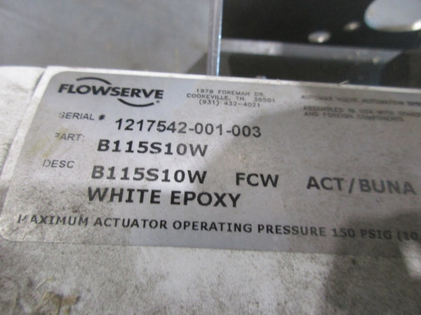 FLOWSERVE B115S10W W/ACTUATOR 2.5", 316BODY  NSNP