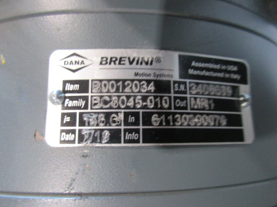 DANA BREVINI BC6045-010 PLANETARY GEARBOX  B0012034 146.8:1 NSNP
