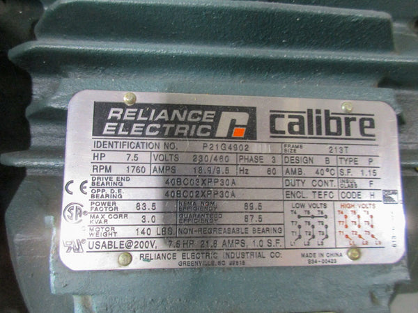 RELIANCE ELECTRIC P21G4902 230/460V 18.9/9.5A (AS PICTURED) NSNP