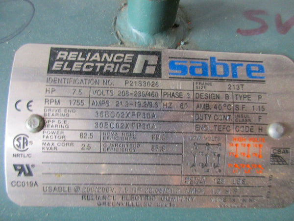 RELIANCE ELECTRIC P21S3026 208-230/460V 21.2-19.2/9.6A NSNP