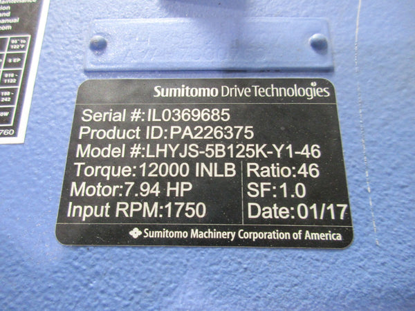 SUMITOMO LHYJS-5B125K-Y1-46 PA226375 NSNP