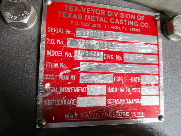 TEX-VEYOR DV5X25 DIVERTER VALVE  NSNP