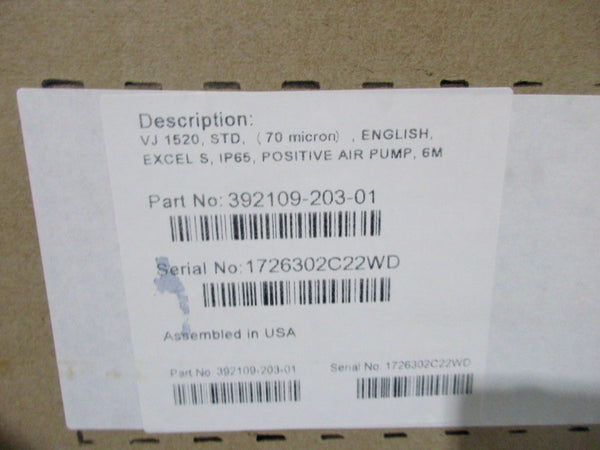 VIDEOJET 1520 392109-203-01 100-120/200-240V 3A NSMP