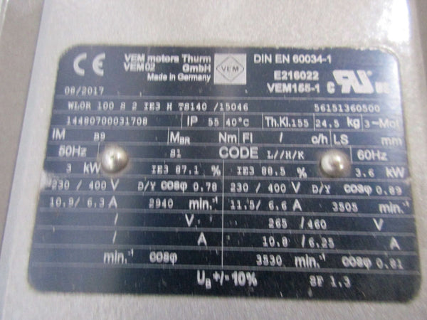 BECKER SV400V2 230/400V 11.5/6.6A UNMP