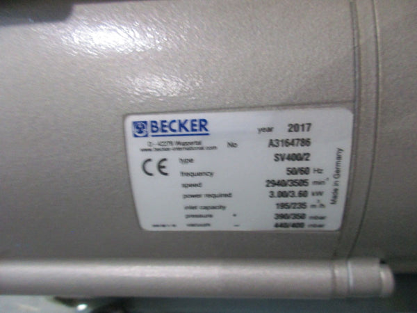 BECKER SV400V2 230/400V 11.5/6.6A UNMP