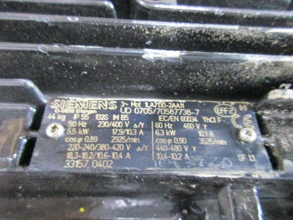 SIEMENS 1LA7130-2AA11 460V 10.1A NSNP (AS PICTURED) NSNP