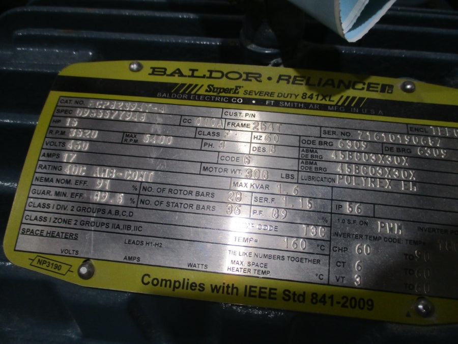BALDOR ECP82394T-4 460V 17A NSNP