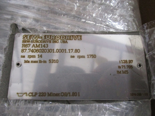 SEW-EURODRIVE R67AM143 NSMP