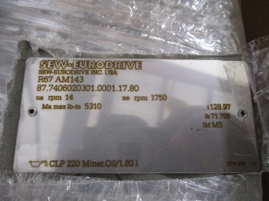 SEW-EURODRIVE R67AM143 NSMP