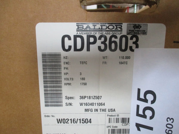 BALDOR CDP3603 180V 14A NSMP