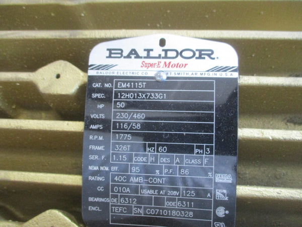 BALDOR EM4115T 230/460V 116/58A (AS PICTURED) NSMP