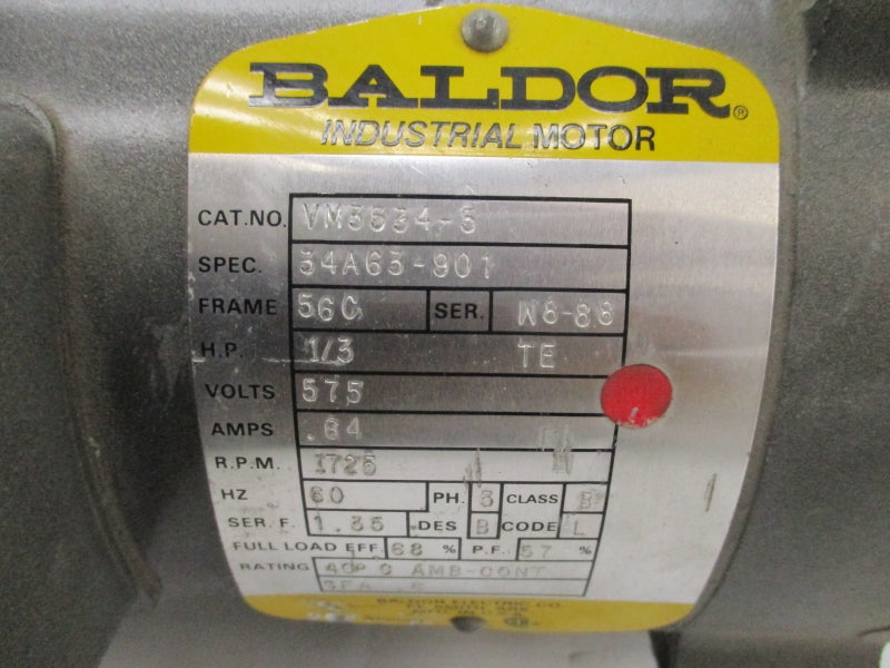 BALDOR VM3534-5 575V .64A NSNP