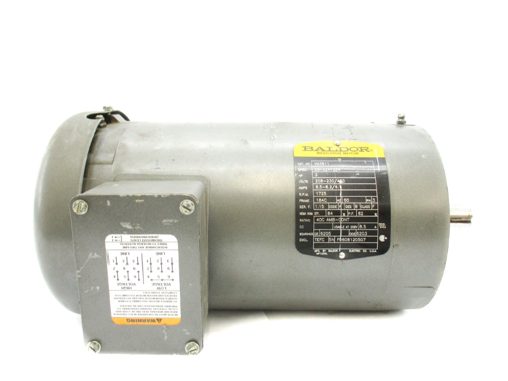 BALDOR VM3611 35H324Y334 208-230/460V 8.5-8.2/4.1A NSNP