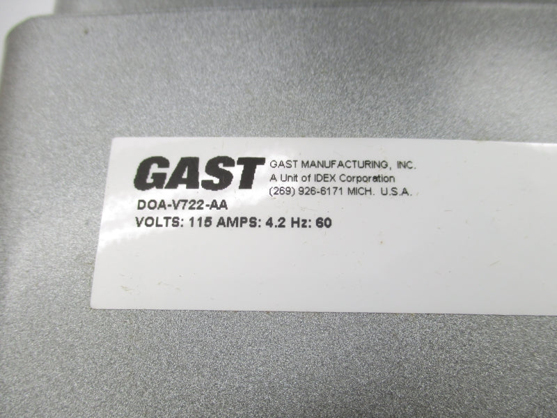 GAST DOA-V722-AA 115V 4.2A NSMP