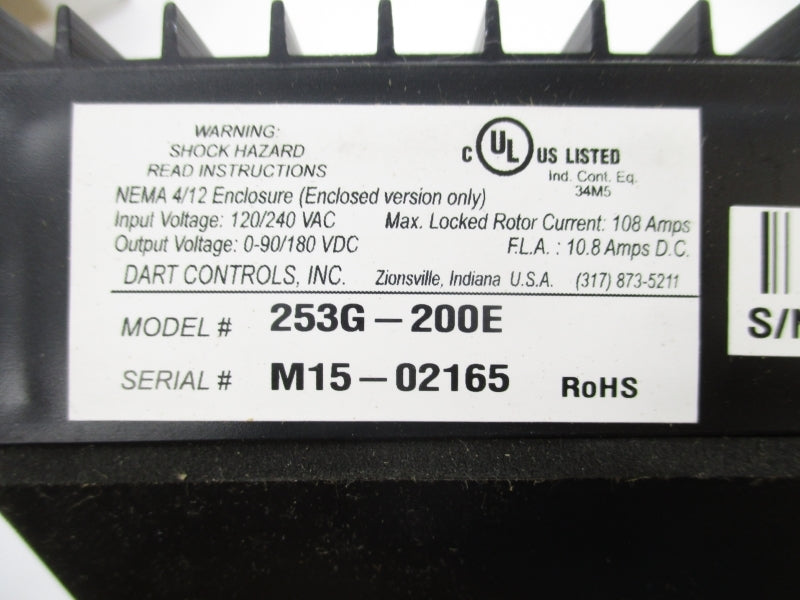 DART CONTROLS 253G-200E 120/240VAC 108A NSMP