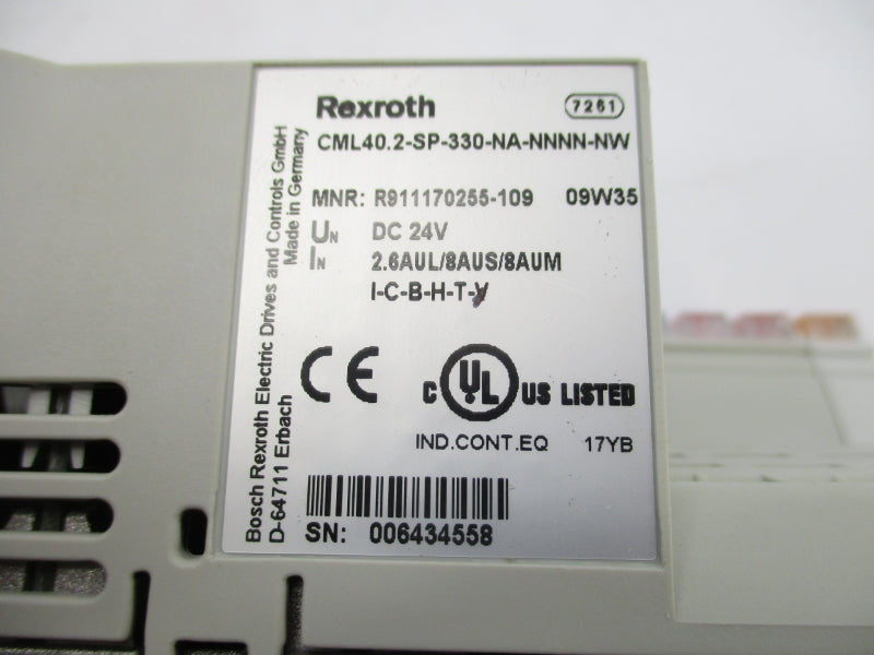 REXROTH CML40.2-SP-330-NA-NNNN-NW R911170255-109 24VDC NSMP
