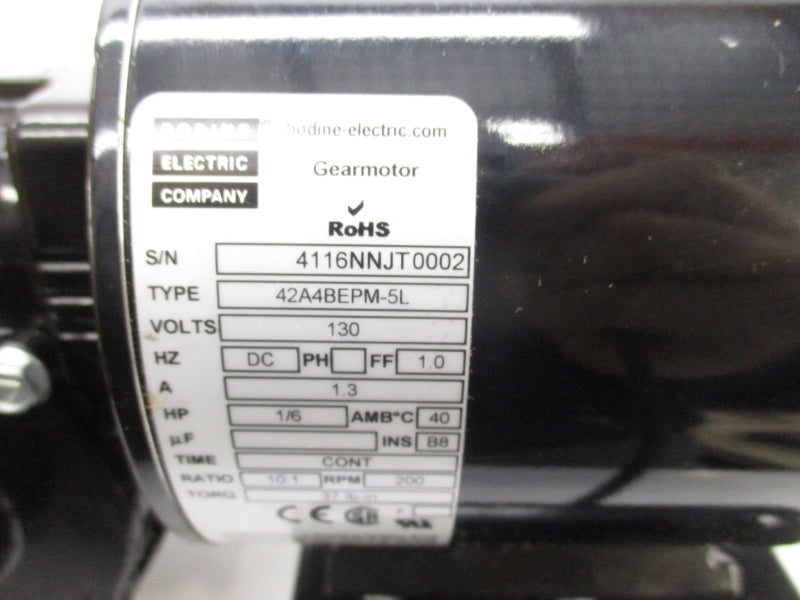 BODINE ELECTRIC COMPANY 42A4BEPM-5L 130V 1.3A NSMP