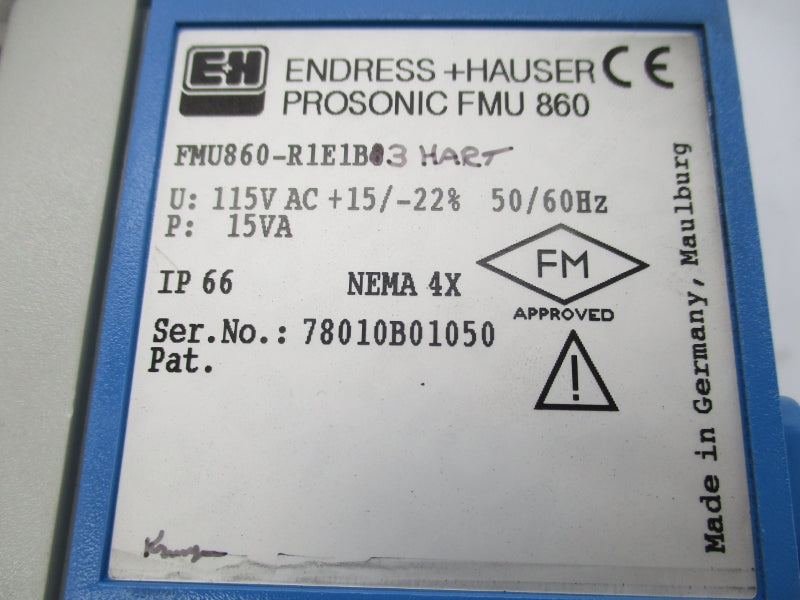 ENDRESS+HAUSER FMU860-R1E1B8 115VAC NSMP