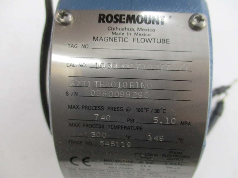 ROSEMOUNT 8711THA010R1N0 40VDC 0.5A 740PSI NSMP