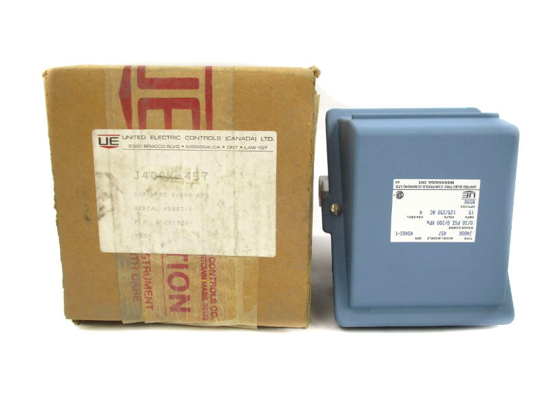 UNITED ELECTRIC J400K-457 125/250VAC 15A 0/30PSI NSMP