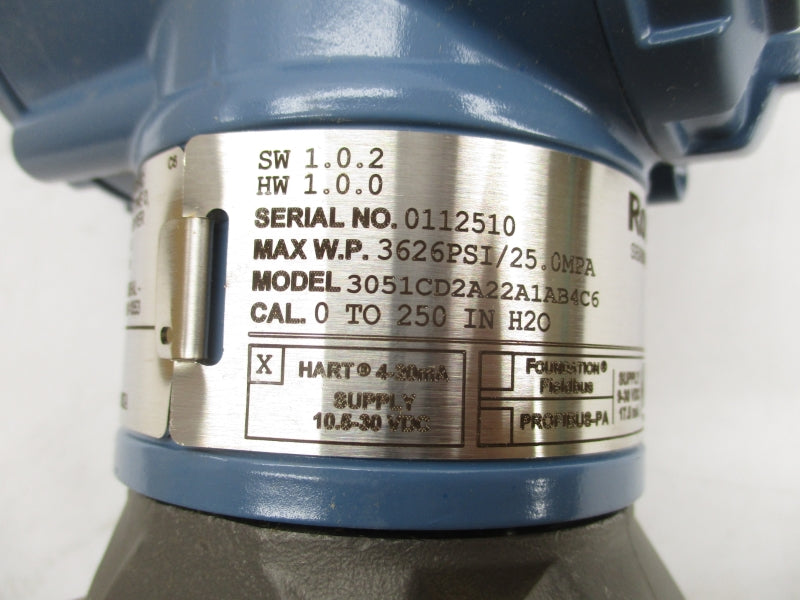 ROSEMOUNT 3051CD2A22A1AB4C6 10.5-30VDC 3626PSI NSMP