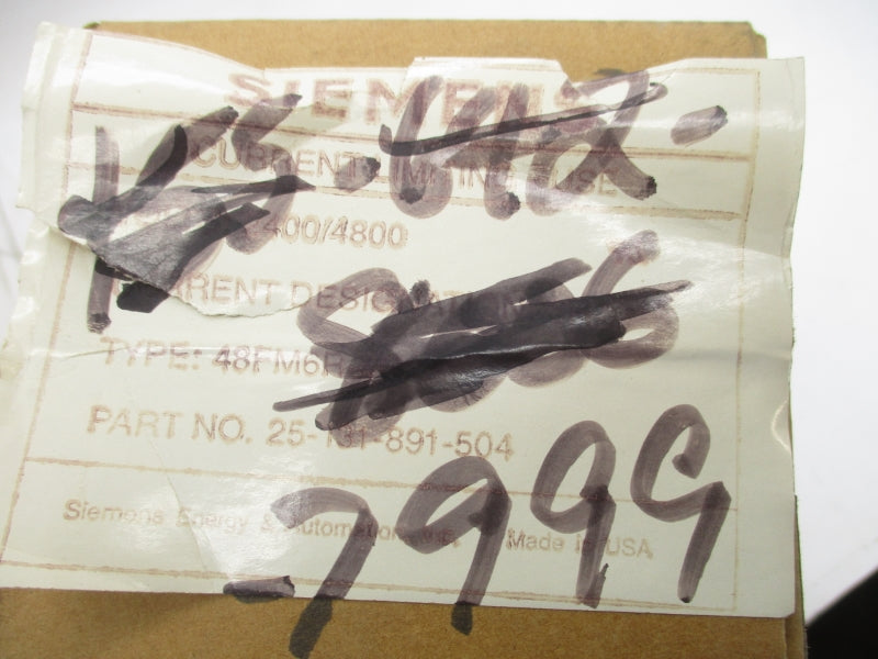 SIEMENS 25-131-891-504 2400/4800V NSFS