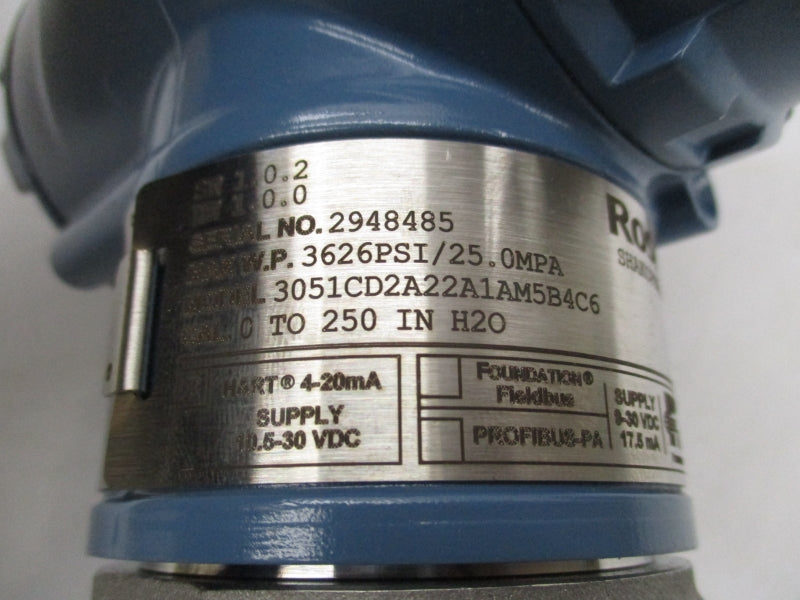 ROSEMOUNT 3051CD2A22A1AM5B4C6 10.5-30VDC 3626PSI NSMP