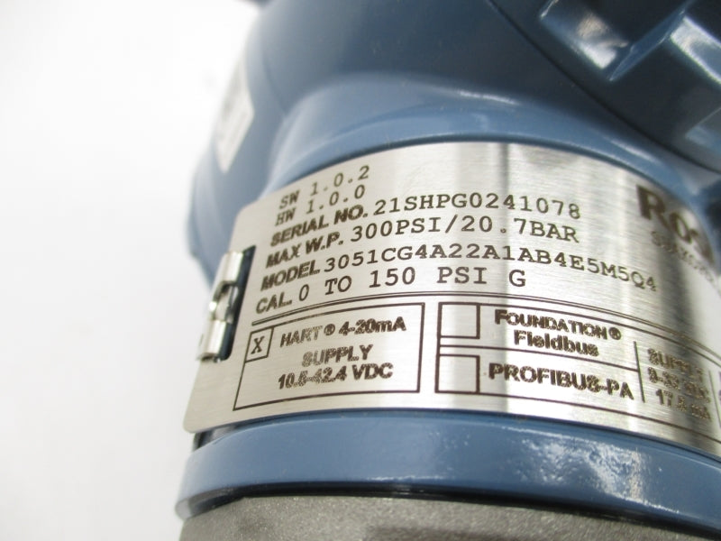 ROSEMOUNT 3051CG4A22A1AB4E5M5Q4 10.5-42.4VDC 300PSI NSMP