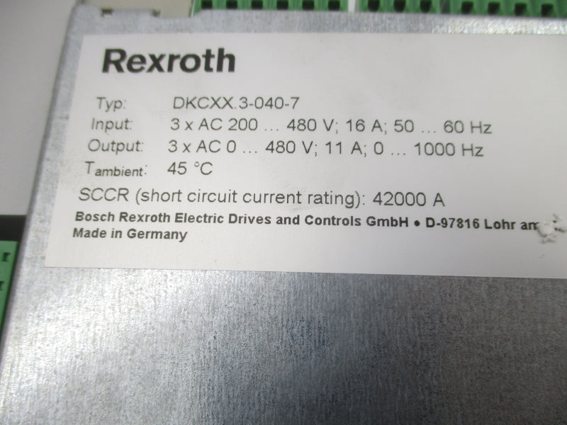 REXROTH DKC01.3-040-7-FW R911279426 480V 16A NSMP