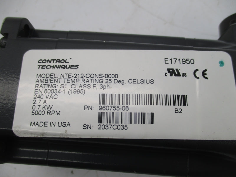 CONTROL TECHNIQUES NTE-212-CONS-0000 960755-06 240VAC 2.7A NSMP